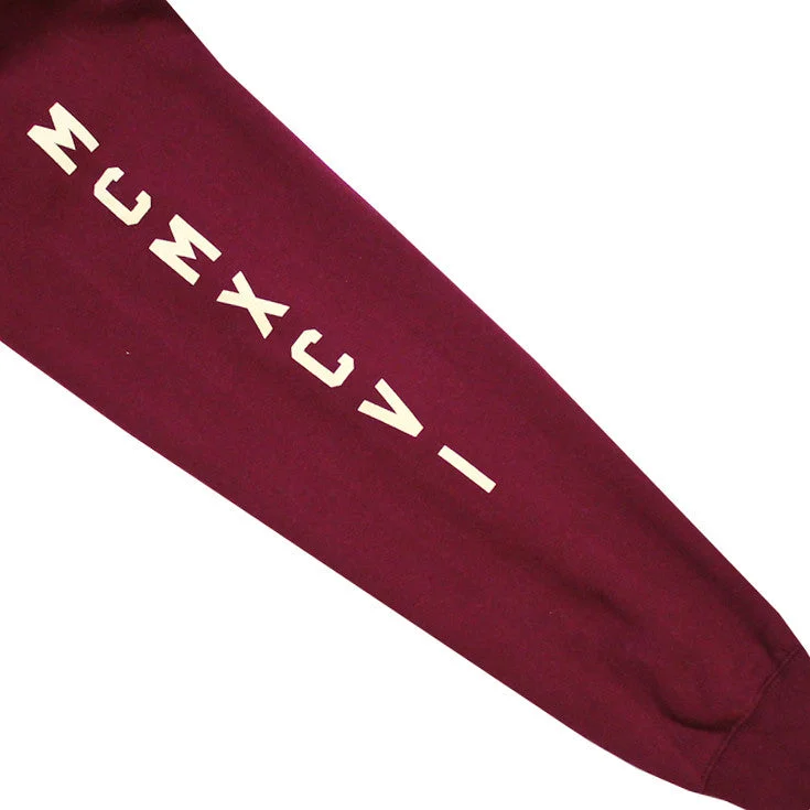 Mens True Interlocked Hoodie Maroon