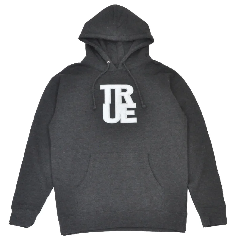 Mens True Logo Hoodie Charcoal