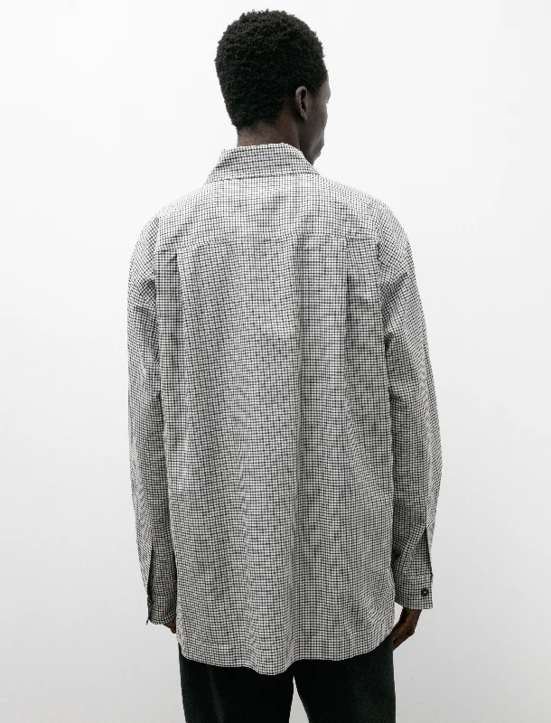 Two Pocket Shirt 2 Colour Gingham Charcoal/Off White