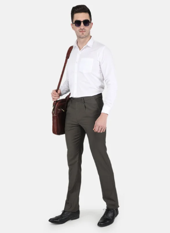 Men Beige Slim Fit Trouser