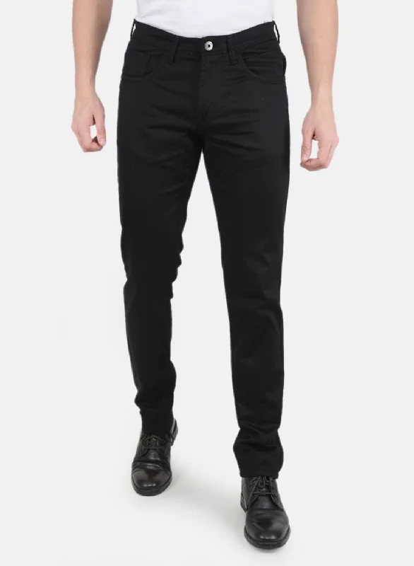 Men Black Smart Fit Trouser