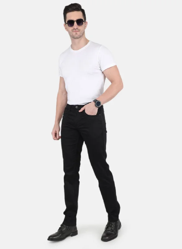 Men Black Smart Fit Trouser