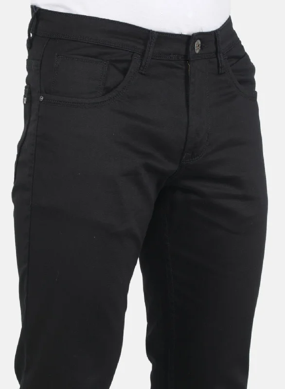 Men Black Smart Fit Trouser