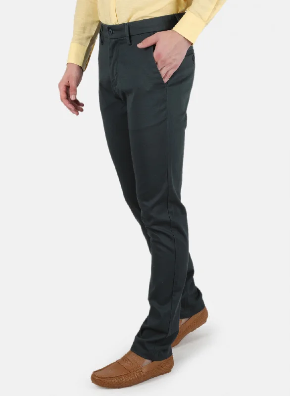 Men Green Smart Fit Trouser