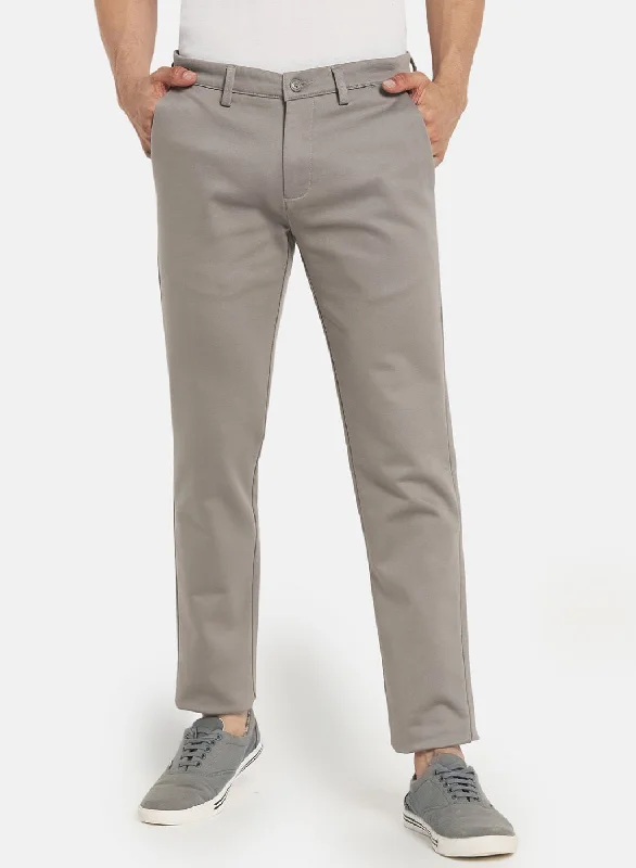 Men Grey Smart Fit Trouser