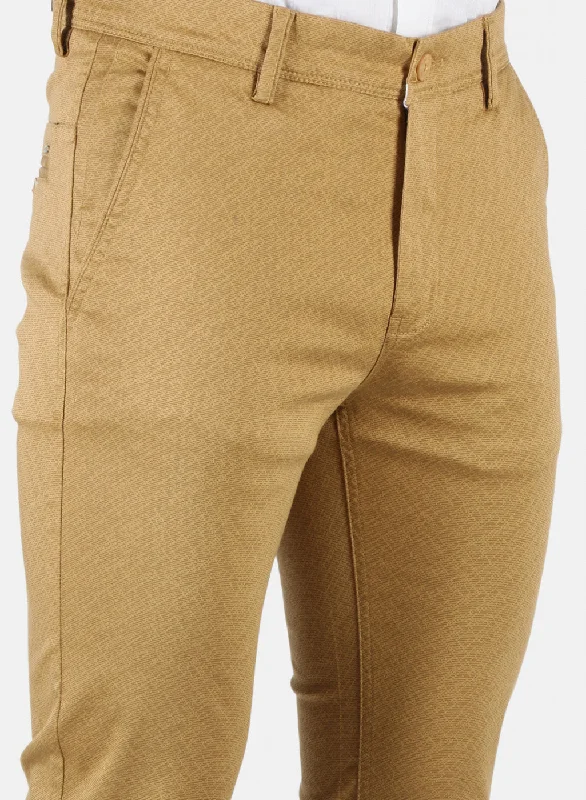 Men Khaki Printed Trouser