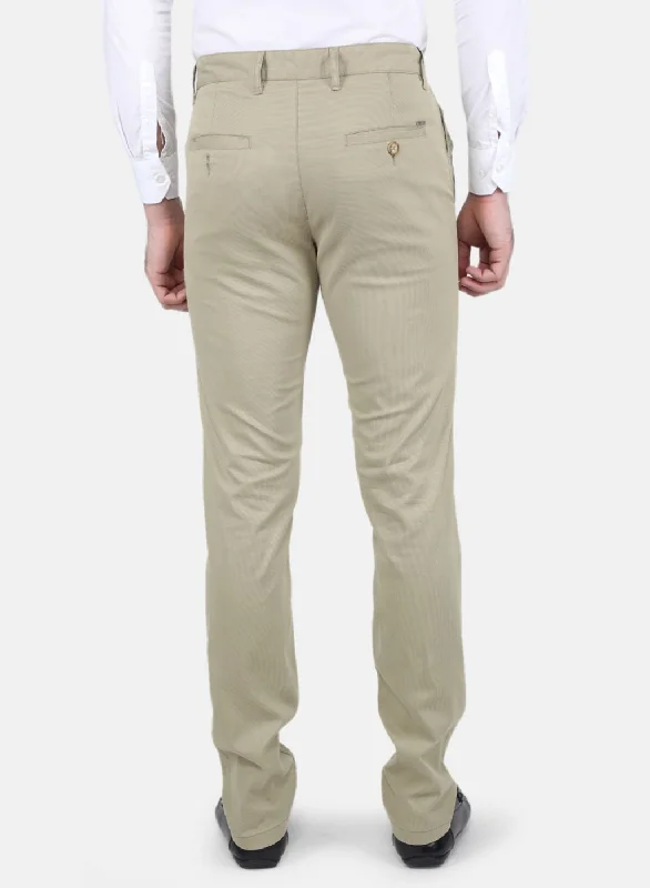 Men Khaki Smart Fit Trouser