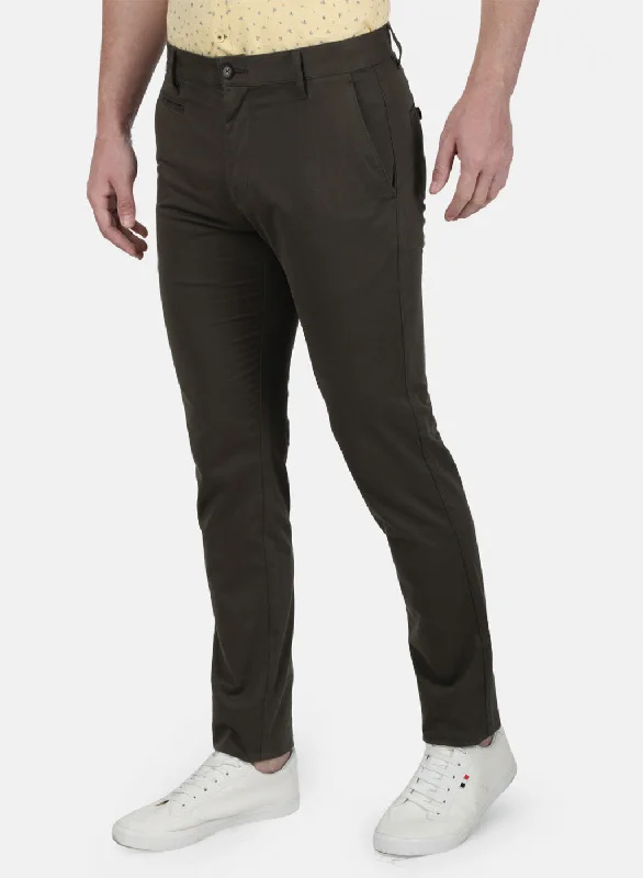 Mens Olive Slim Trouser