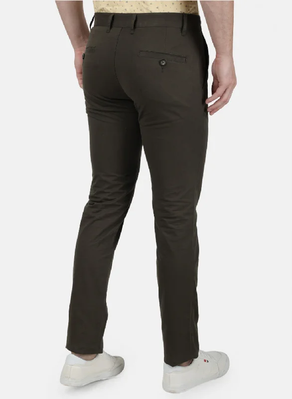 Mens Olive Slim Trouser