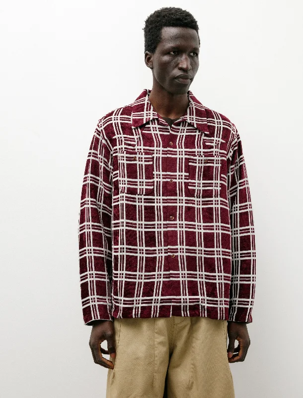 Cowboy One Up Shirt Mall Plaid Bordeaux