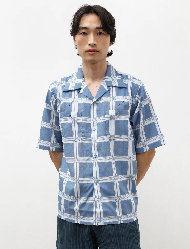 S/S Cowboy One-Up Shirt Papillon Plaid Blue