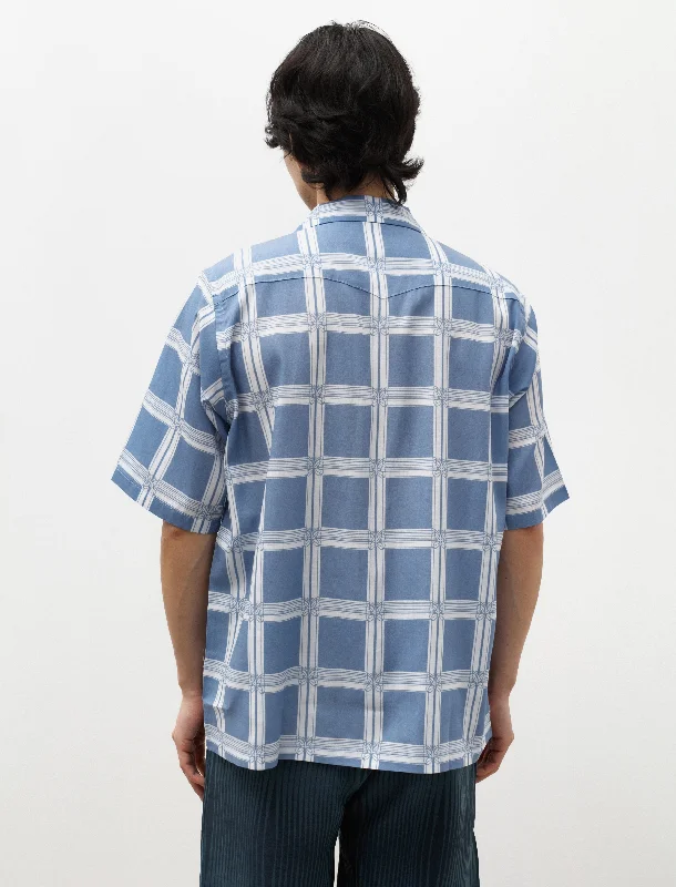 S/S Cowboy One-Up Shirt Papillon Plaid Blue