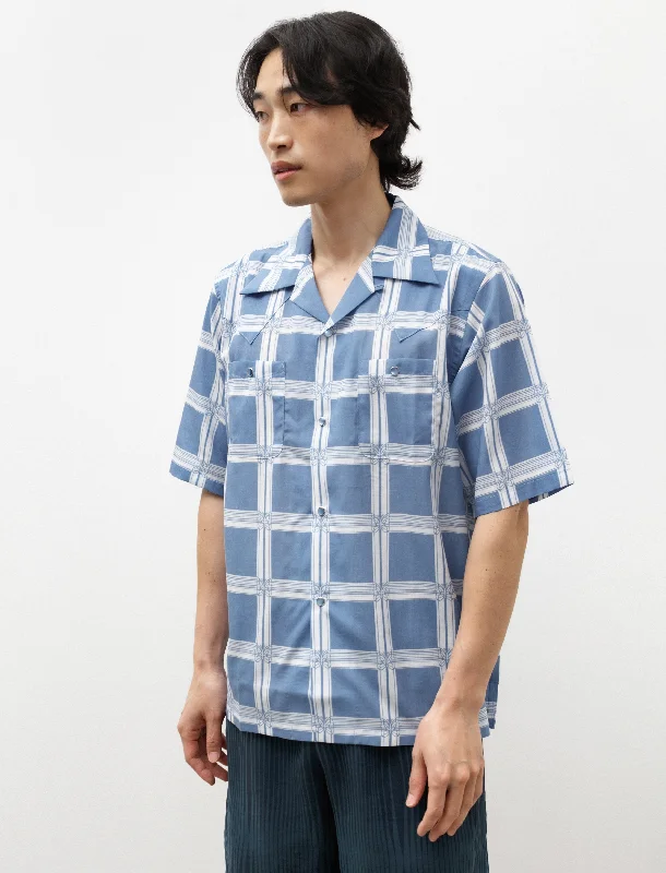 S/S Cowboy One-Up Shirt Papillon Plaid Blue