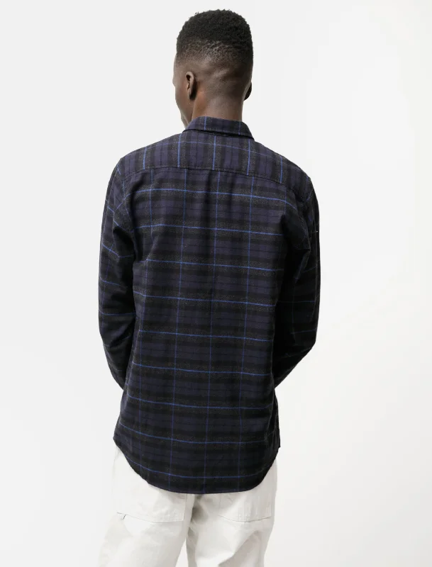 Anton Brushed Flannel Navy Check