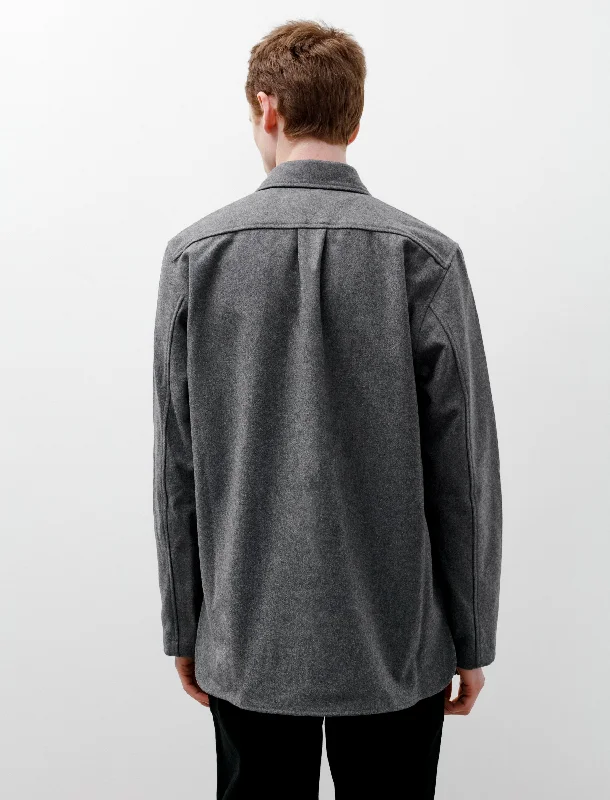 Ulrik Wool Shirt Grey Melange