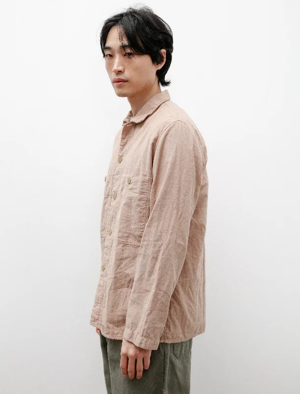 Industrial Over Shirt Handwoven Tea-Dyed Cotton Lined