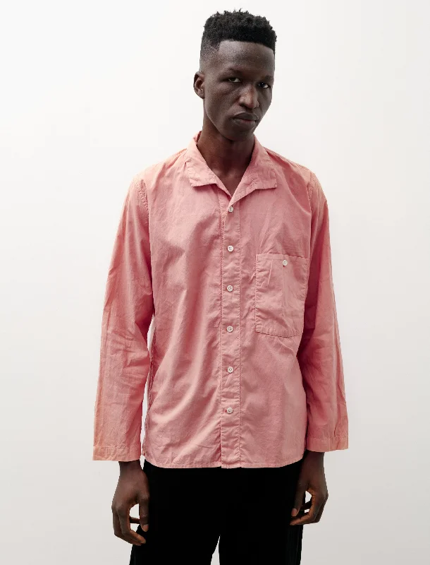 Open Collar Shirt Hand Dye Madder