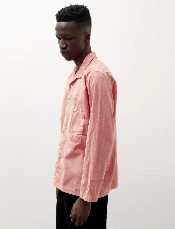 Open Collar Shirt Hand Dye Madder