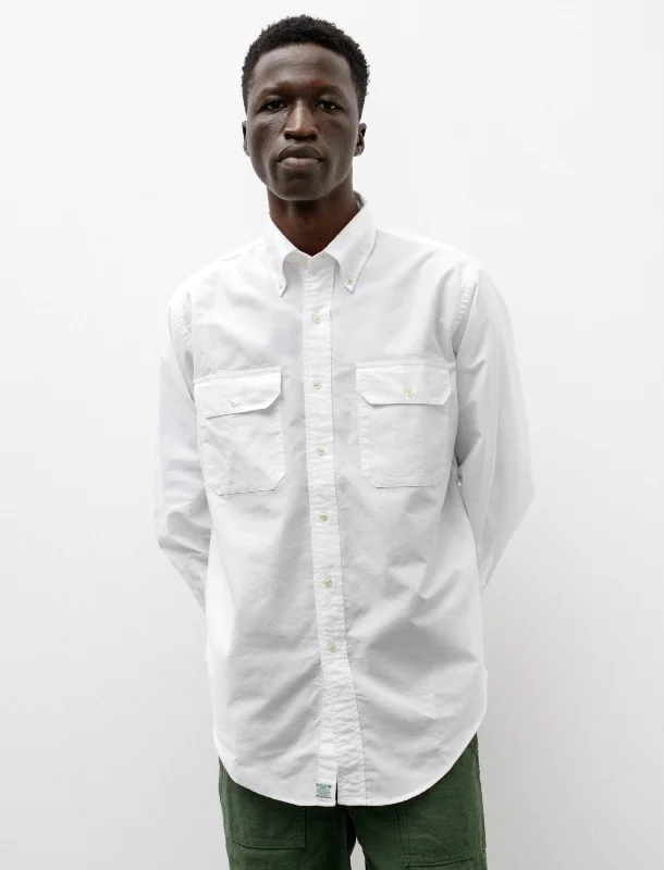 Oxford Button Down Safari Shirt White