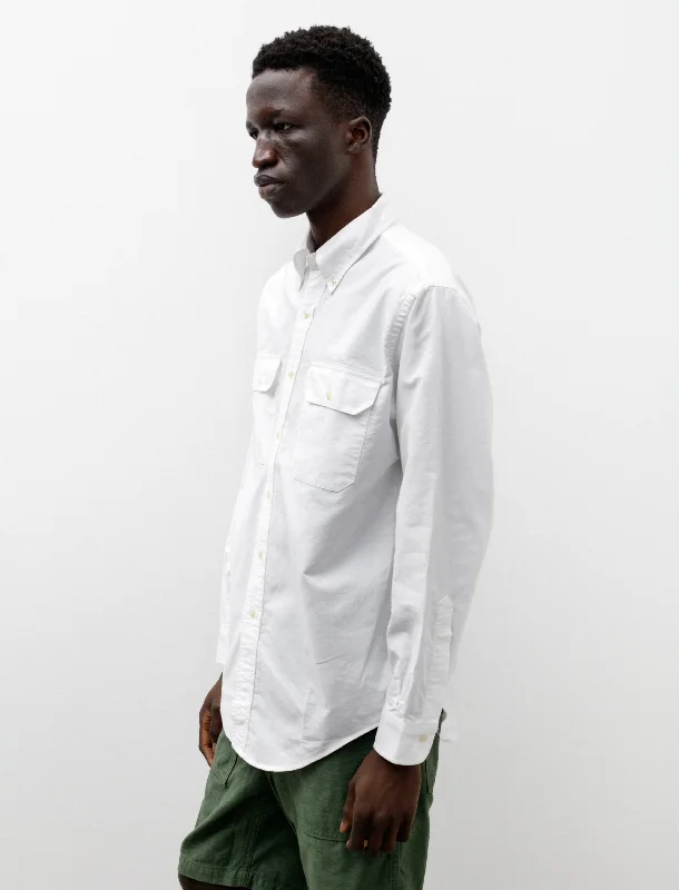 Oxford Button Down Safari Shirt White