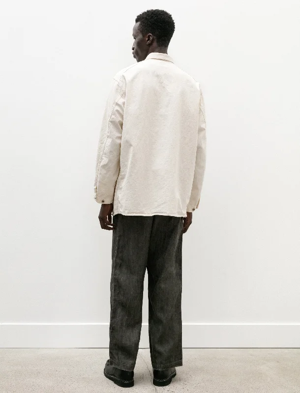 Sumi Dyed Linen Summer Fatigue Pants Charcoal