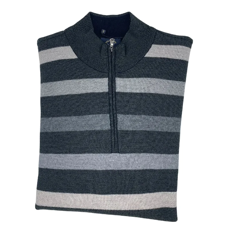 Paul and Shark Stripe Zip Mock