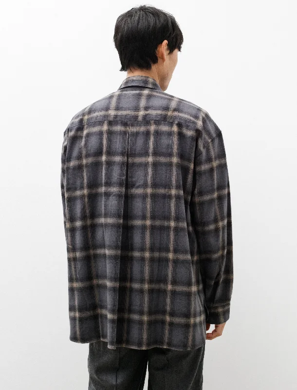 Shirt Jacket B Charcoal Check