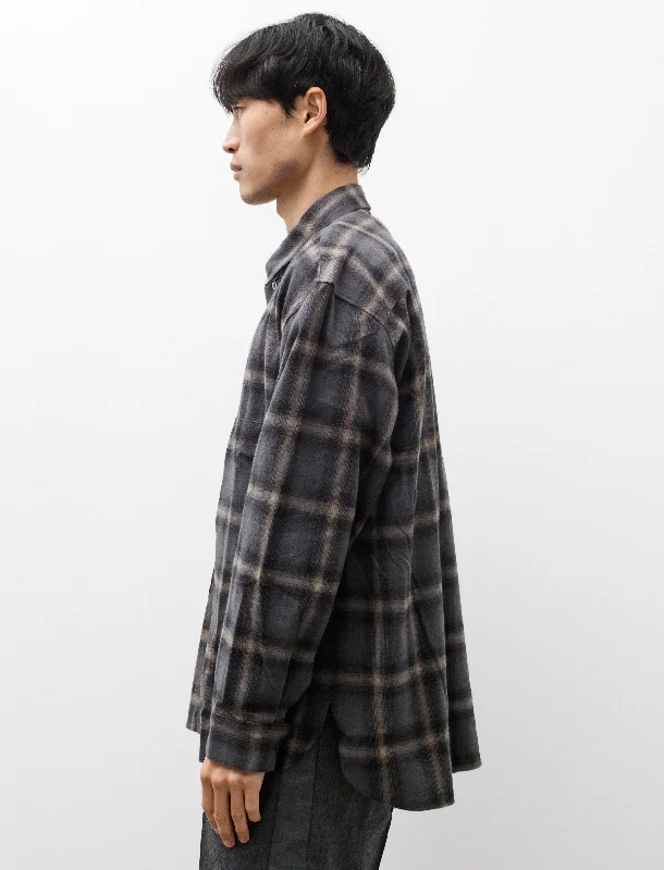 Shirt Jacket B Charcoal Check