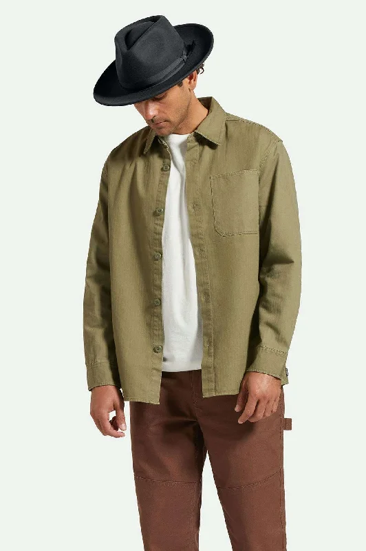 Selden L/S Overshirt - Olive Surplus Worn Wash