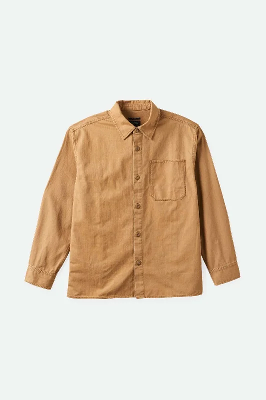 Selden L/S Overshirt - Tobacco Brown Worn Wash