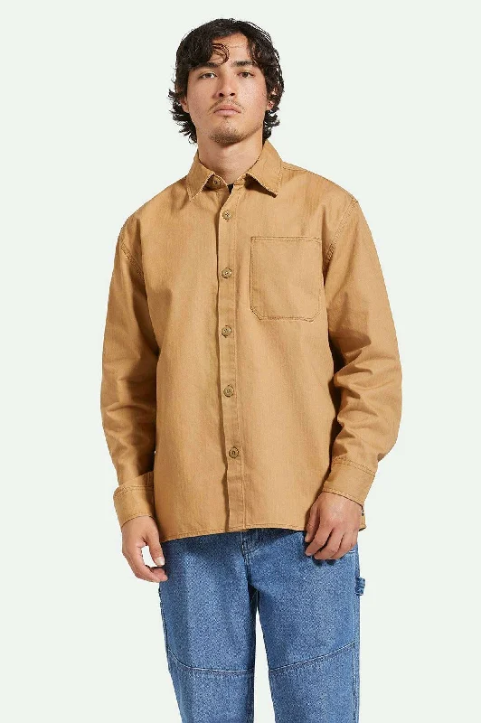 Selden L/S Overshirt - Tobacco Brown Worn Wash