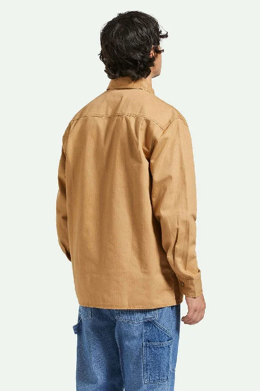 Selden L/S Overshirt - Tobacco Brown Worn Wash