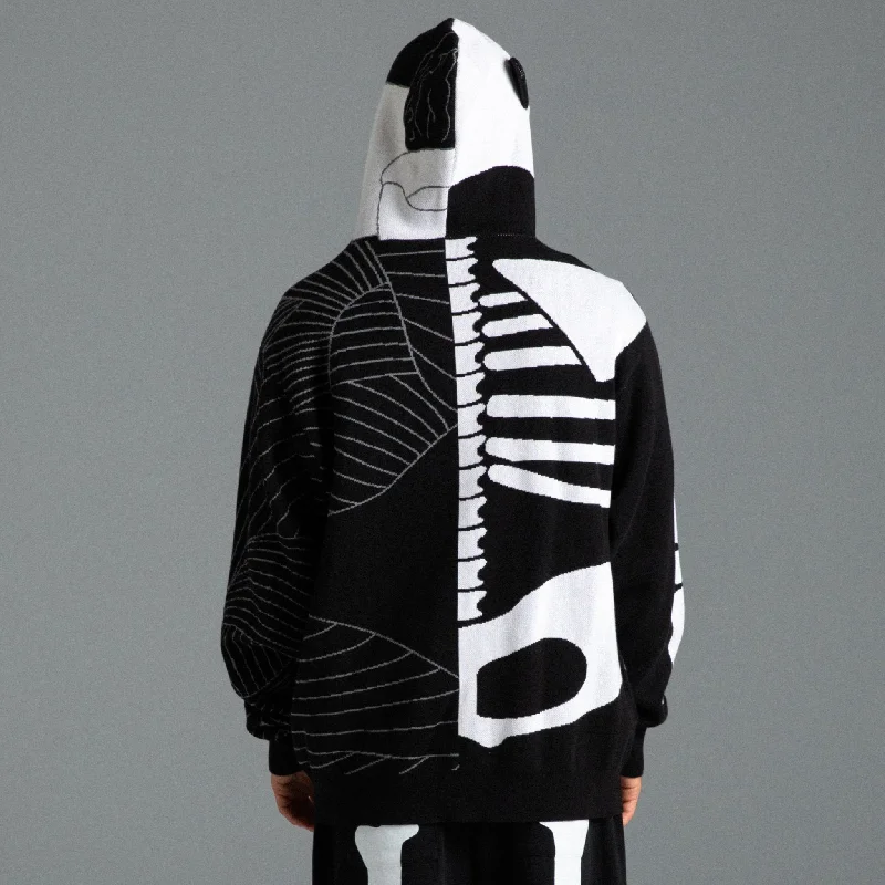 Skelly Nerm Knit Hoodie (Black/White)