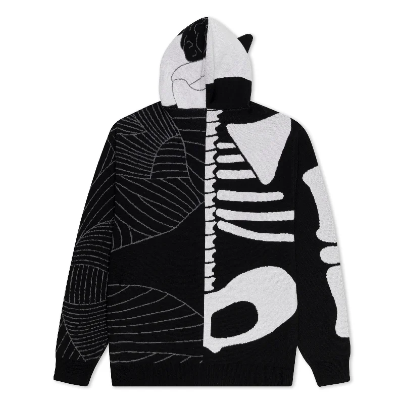 Skelly Nerm Knit Hoodie (Black/White)