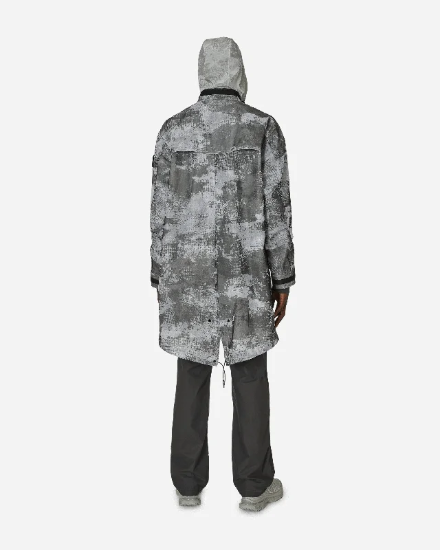 Dissolving Grid Camo Mesh Nylon Coat Dust