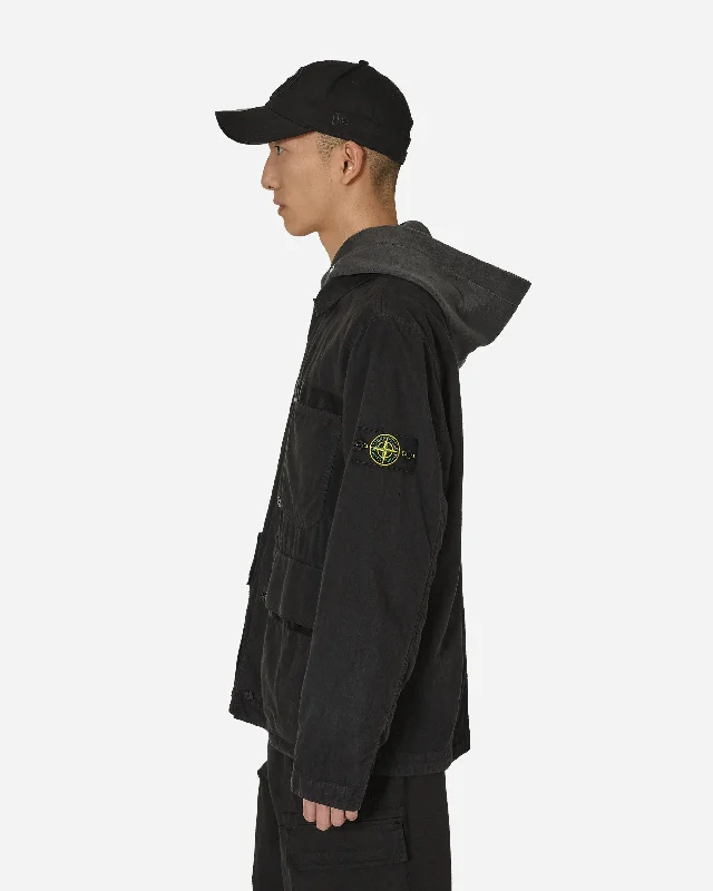 Lino Nylon Tela-TC Field Jacket Black