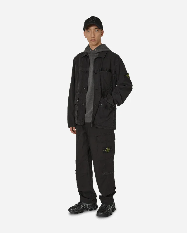 Lino Nylon Tela-TC Field Jacket Black