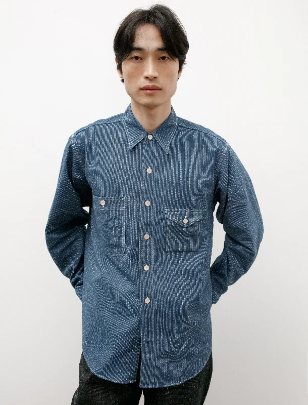 Lot 111 Work Shirt Indigo Pattern