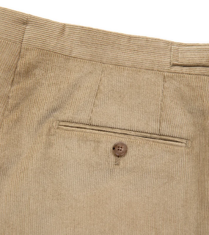 Trunk Wigmore Fine Cotton Corduroy Suit Trousers: Beige