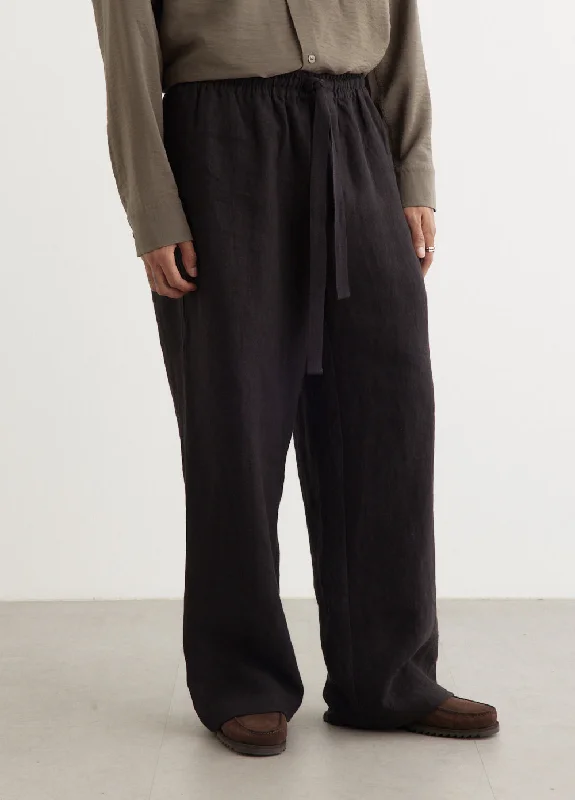 Wide Leg Linen Trousers