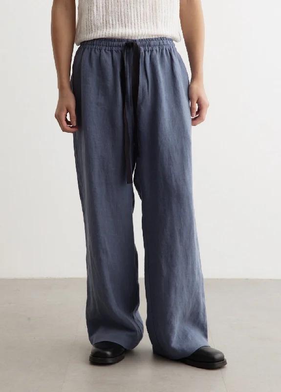 Wide Leg Linen Trousers