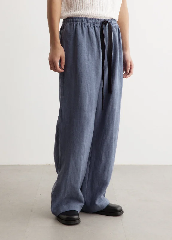 Wide Leg Linen Trousers