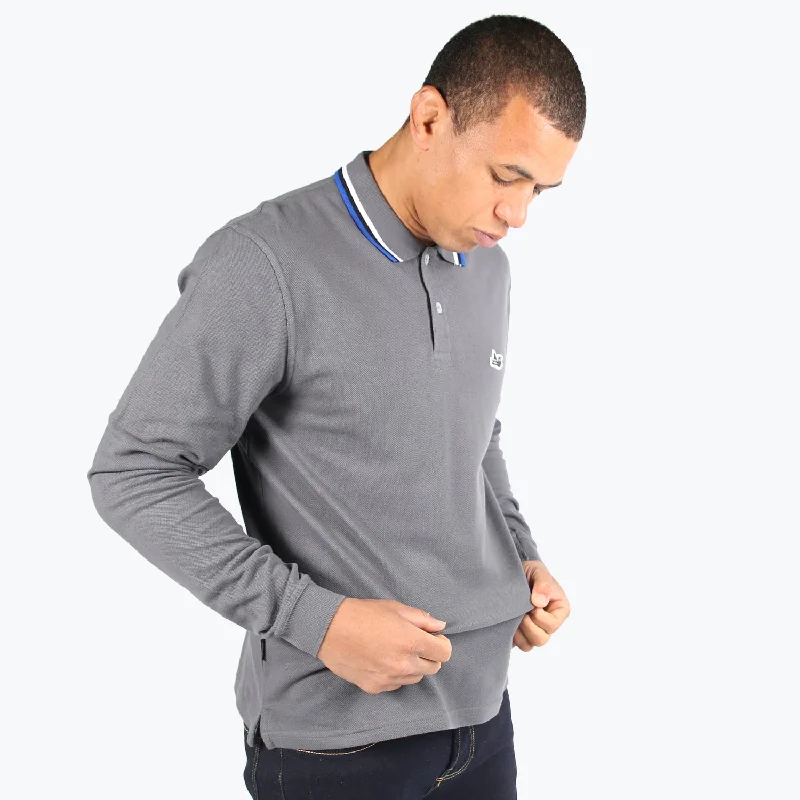 Elevate LS Polo Dark Grey