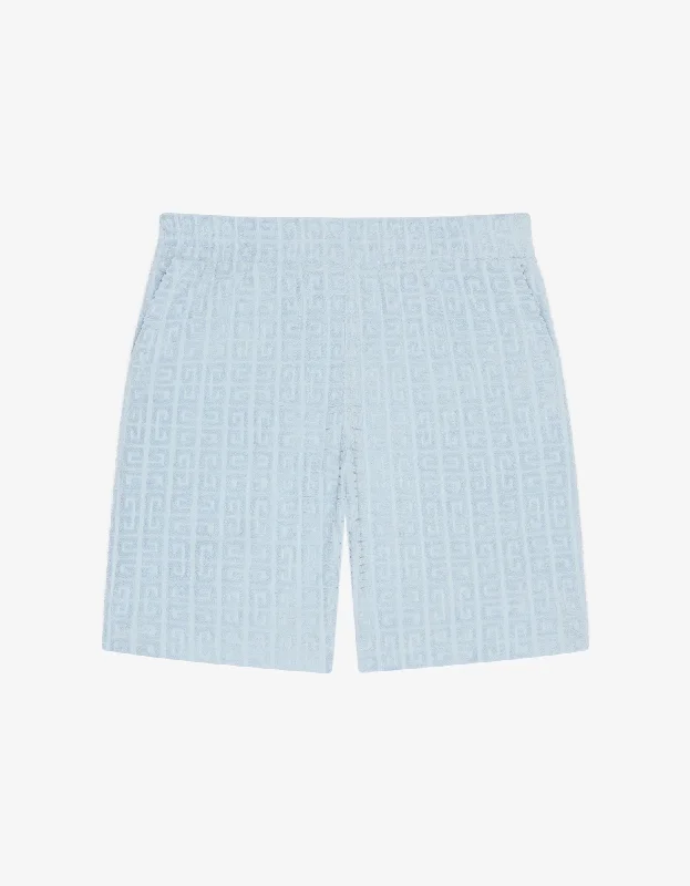 Givenchy Blue 4G Towelling Bermuda Shorts