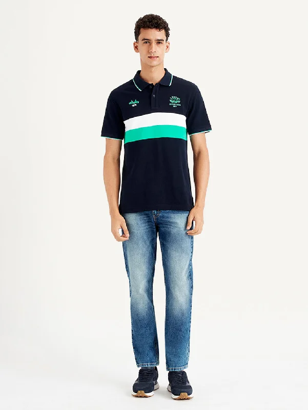 Men's Colorblock Slim Fit Polo T-Shirt