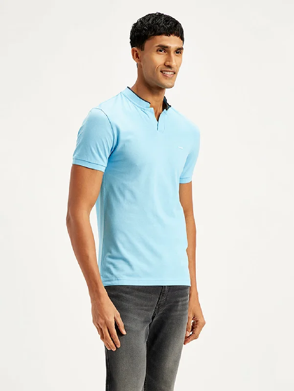 Men's Solid Slim Fit Polo T-Shirt