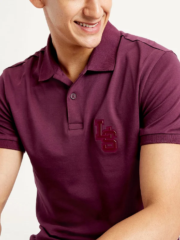 Men's Solid Slim Fit Polo T-Shirt