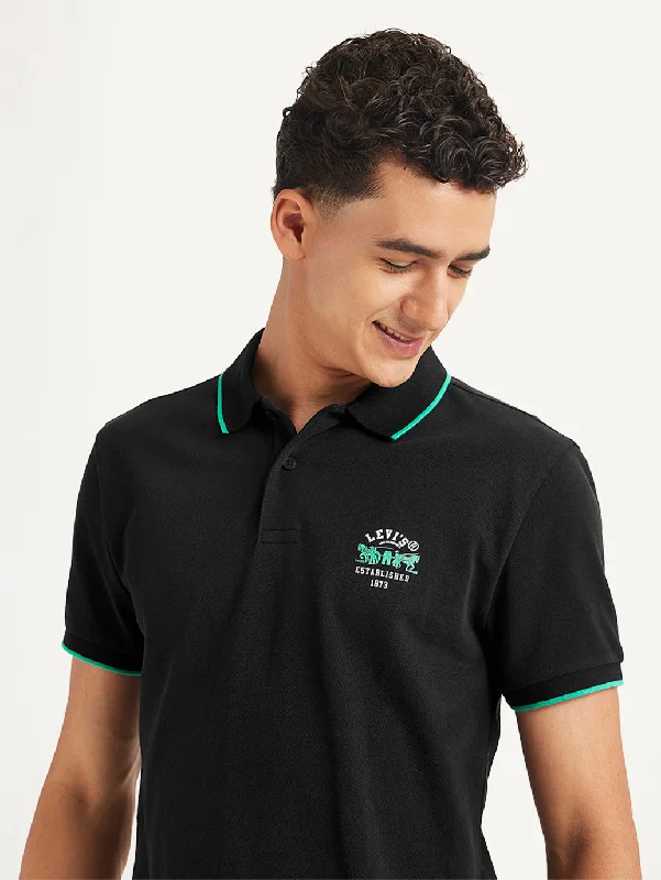 Men's Solid Slim Fit Polo T-Shirt