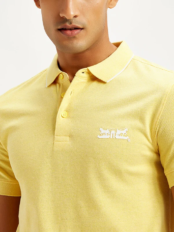 Men's Solid Slim Fit Polo T-Shirt