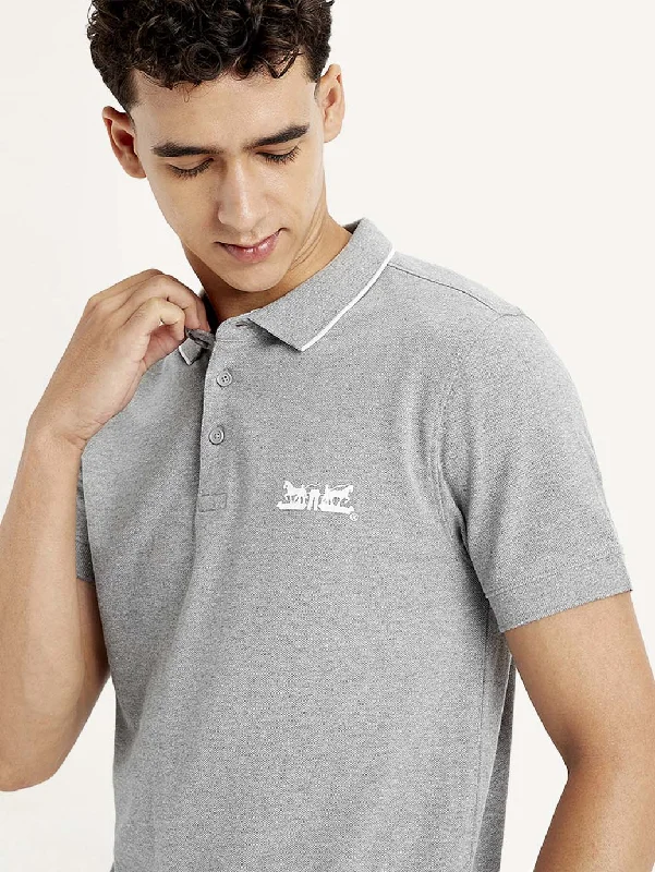 Men's Solid Slim Fit Polo T-Shirt